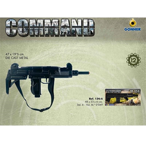 تفنگ اسباب بازی فلزی UZI گانهر Gonher مدل 134.6_اسباب بازی